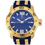 Relógio TEMPUS Gold Blue Analógico ZW30367A Dourado