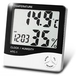 Ficha técnica e caractérísticas do produto Relógio Termo Higrômetro Temperatura e Umidade PD003 Tomate