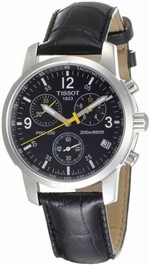 Relógio Tissot Prc200 Masculino Original Couro Preto