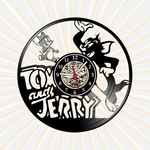 Ficha técnica e caractérísticas do produto Relógio Tom Jerry Desenho Filmes Infatil TV Nerd Vinil LP