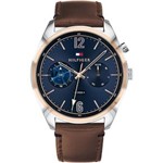 Relógio Tommy Hilfiger Azul Couro Marrom 1791549