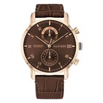 Relógio Tommy Hilfiger Rose Gold Couro Marrom 1710400