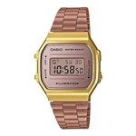 Ficha técnica e caractérísticas do produto Relógio Unissex Casio Vintage A168WECM-5DF - Rosê/Dourado