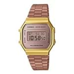 Ficha técnica e caractérísticas do produto Relógio Unissex Casio Vintage A168wecm-5Df - Rosê/Dourado