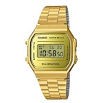 Ficha técnica e caractérísticas do produto Relógio Unissex Casio Vintage A168WEGM-9DF - Dourado/Amarelo