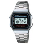 Ficha técnica e caractérísticas do produto Relógio Unissex Digital Casio A168WA-1UWD - Prata