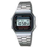 Ficha técnica e caractérísticas do produto Relógio Unissex Digital Casio Vintage A168WA-1WDF - Prata - Casio