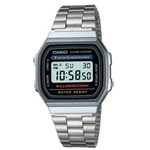 Ficha técnica e caractérísticas do produto Relógio Unissex Digital Casio Vintage A168WA-1WDF - Prata