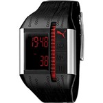 Relógio Unissex Puma Cardiac Black Sliver com Monitor Cardíaco 96087G0PANP2