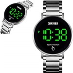 Ficha técnica e caractérísticas do produto Relógio Unissex Skmei Digital 1550 Prata Touch Watch
