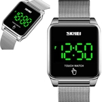 Ficha técnica e caractérísticas do produto Relógio Unissex Skmei Prateado Quadrado Touch Watch 1532