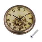 Ficha técnica e caractérísticas do produto Relógio Vintage Armário Porta Gaveta Puxador Puxador De Ferragens-flor Senhora