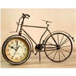 Ficha técnica e caractérísticas do produto Relogio Vintage Artesanal Bicicleta Londres Metal Mesa