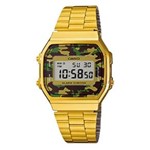 Ficha técnica e caractérísticas do produto Relógio Vintage Digital A168wegc-3df Prata Camuflado - Casio