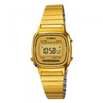 Relógio Vintage Digital Dourado Resistente a Água - Casio