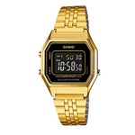 Ficha técnica e caractérísticas do produto Relógio Vintage Digital LA680WGA-1BDF Dourado com Fundo Preto - Casio