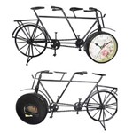 Relogio Vintage Modelo Bicicleta Retro de Mesa para Casa e Escritorio Friends Preto