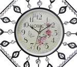 Relogio Vintage Retro de Parede para Decoracao Flores Home - Braslu