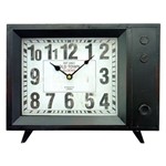 Ficha técnica e caractérísticas do produto Relógio Vintage TV Preto 25x33cm
