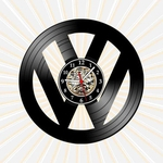 Ficha técnica e caractérísticas do produto Relógio Volkswagen Carros Fusca Kombi Antigos Vinil LP Arte