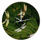 Relógio Vôo Libélulas Redondo - Redondo 30 X 30 Cm - Vickttoria Vick
