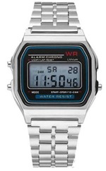Ficha técnica e caractérísticas do produto Relógio WR Digital Aço Vintage Unisex - Prata