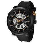 Relógio X-games Masculino Anadigi Xmspa017 P2px Preto Aço