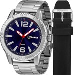 Ficha técnica e caractérísticas do produto Relógio X-Games Masculino Prata Troca Pulseiras XMLS0001D2SX Analógico 5 Atm Cristal Mineral