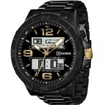 Ficha técnica e caractérísticas do produto Relógio X-Games Masculino Preto XMNSA001P2PX Anadigi 10 Atm Cristal Mineral Tamanho Extra Grande