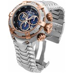 Relógio Zeus Bolt 21342 Prata Rosê Resistente à Água Até 500 Metros de Profundidade 53mm - Outros