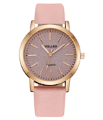 Ficha técnica e caractérísticas do produto Relógios Feminino Yolakd Casual, Pulseira em Couro de Luxo Tendencia 2... (Rosa)