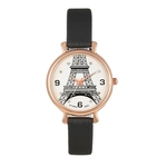 Ficha técnica e caractérísticas do produto Relógios moda Luxo Feminino Fino PU Strap Rodada Dial Quartz Relógios-3622