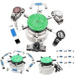 Ficha técnica e caractérísticas do produto Reparo do relógio de enrolador de relógio automático de aço inoxidável Mechincal rotação esquerda esquerda para 6 relógios