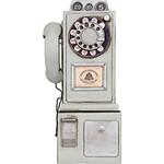 Telefone Retro Metal Cinza Oldway