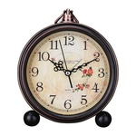 Ficha técnica e caractérísticas do produto Retro Alarm Rodada Relógio Europeia Levante Silencioso Quartz Relógio Reloj Relógio Despertador simples cabeceira 6 Inch Digital Soonze de Bell