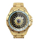Roda BBS Dourada Relogio Personalizado Dourado 5776 - Neka Relógios