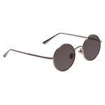 Ficha técnica e caractérísticas do produto Round Retro Crown Prince Mirror Masculino Metal Fashion Sunglasses New Light Grey