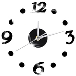 Ficha técnica e caractérísticas do produto Rounds criativas Dots Números 3D DIY Acrílico Relógio de parede adesivos de parede Silencioso Quartz decalques decoração Modern Home Decor Clocks