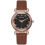 Ficha técnica e caractérísticas do produto SANDA Mulheres Moda Watch relógios de quartzo de couro impermeáveis ¿¿Strap P232