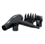 Ficha técnica e caractérísticas do produto Secador de Cabelo Mallory Turbo Rainbow B90000401 2000W Preto 110V