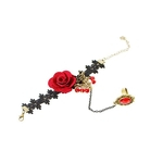 Ficha técnica e caractérísticas do produto Ladies jewelry Senhora da forma da flor de Rosa Lace pulseiras ajustável pulseira de presente do ornamento