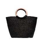 Ficha técnica e caractérísticas do produto Sensi Studio Bolsa Tote de Palha - Preto