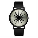 Ficha técnica e caractérísticas do produto Simple Style Watch PU Strap Analog Display Personality Dial Quartz Wristwatch