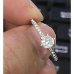 Ficha técnica e caractérísticas do produto Anel Simples Diamonds S925 prata bijuterias Engajamento anel de casamento