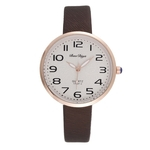 Ficha técnica e caractérísticas do produto Simples Lady Quartz Assista PU Leather Strap Big mostrador analógico relógio de pulso Casual