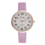 Ficha técnica e caractérísticas do produto Assista Simples Lady Quartz Assista PU Leather Strap Big mostrador analógico relógio de pulso Casual