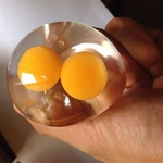 Ficha técnica e caractérísticas do produto Simulação Double-yolked Egg Água Bola engraçado e Prank Ferramentas Adulto Brinquedo de liberação de pressão Pascoa Presente Lostubaky
