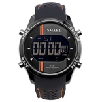 Ficha técnica e caractérísticas do produto Smael 1283 dos homens Rubber Belt Sports relógio de pulso eletrônico com data de exibição Luz Noite impermeável (quente)