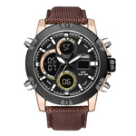 Ficha técnica e caractérísticas do produto Men's Wristwatch Smael Homens Moda Multifunction Dual Display Alarme relógio eletrônico com pulseira de couro