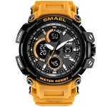 Ficha técnica e caractérísticas do produto Smael Homens Sport Watch LED Casual Digital pulseira de borracha presente Rel¨®gio de pulso eletr?nico